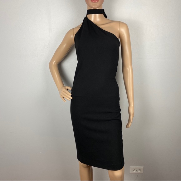 NEW IRO X ANJA RUBIK BLACK CHOKER MINI DRESS - Picture 2 of 8